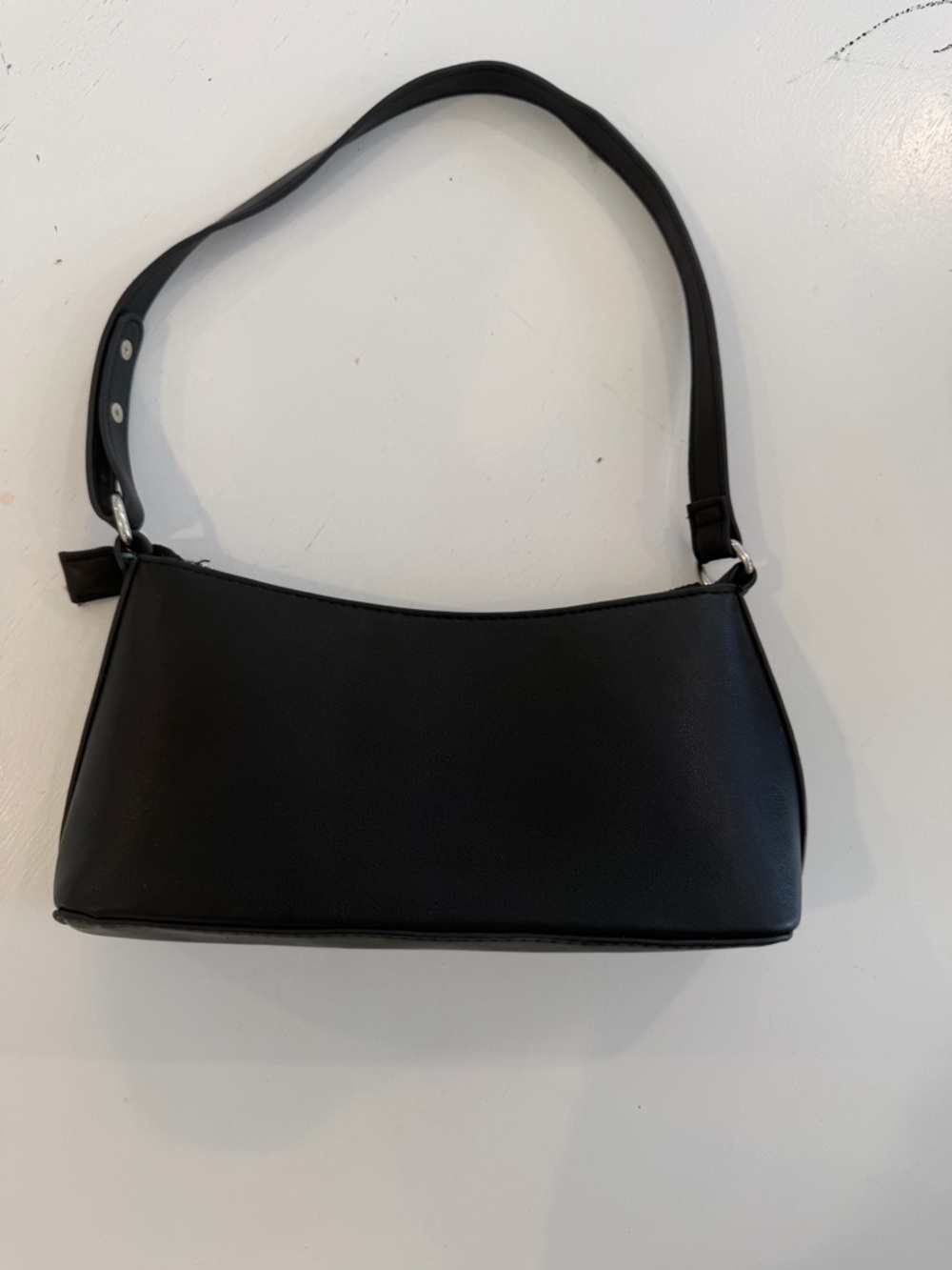 Black Shoulder Bag - Sleek Minimalist Women’s Handbag